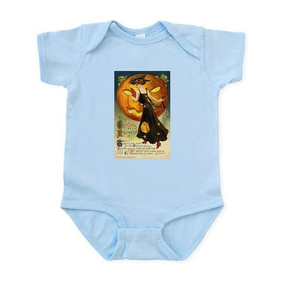 CafePress - Witch & Jack O Lantern Infant Bodysuit - Baby Light Bodysuit, Size Newborn - 24 Months