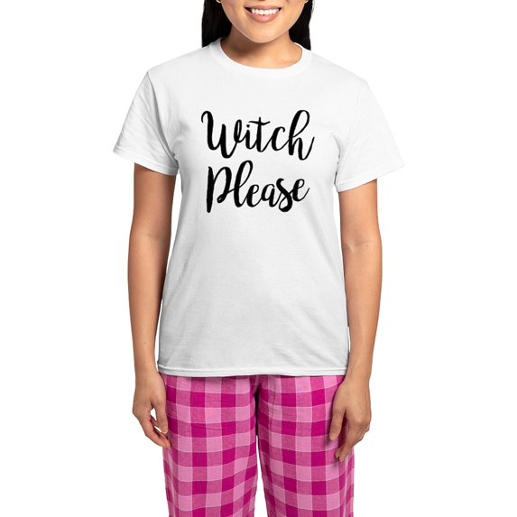 CafePress - Witch Please Women's Light Pajamas - Women's Short Sleeve Print T-Shirt and Pants Light Cotton Pajama Set