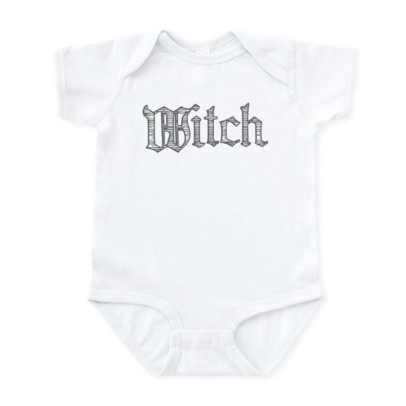 CafePress - Witch Text Infant Bodysuit - Baby Light Bodysuit, Size Newborn - 24 Months