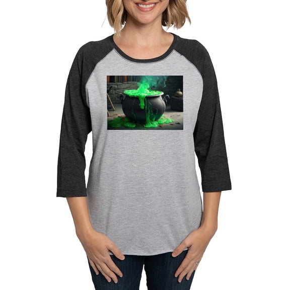 CafePress - Witch's Brew Women's Baseball T Shirt - Womens Baseball Tee