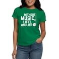 thumbnail image 1 of CafePress - Without Music Life Would Be F Women's Dark T Shirt - Women's Traditional Fit Dark T-Shirt, 1 of 4