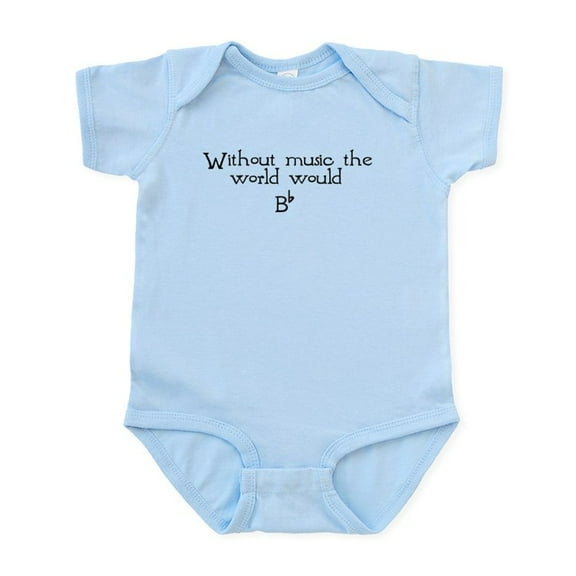 CafePress - Without Music The World Would Infant Bodysuit - Baby Light Bodysuit, Size Newborn - 24 Months
