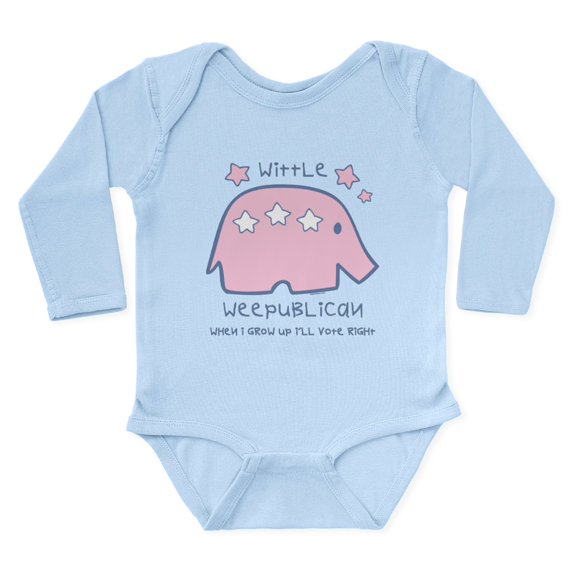 CafePress - Wittle Weepublican Long Sleeve Infant Body Suit - Long Sleeve Cotton Baby Bodysuit