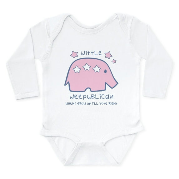CafePress - Wittle Weepublican Long Sleeve Infant Body Suit - Long Sleeve Cotton Baby Bodysuit