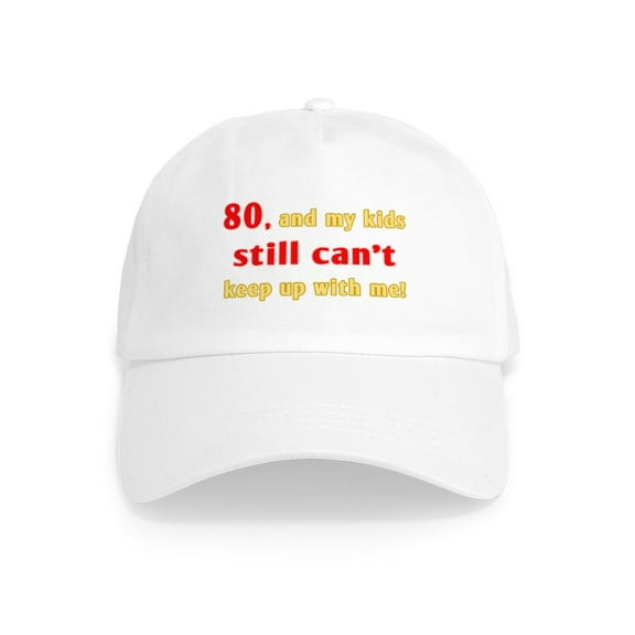 CafePress - Witty 80Th Birthday Cap - Adjustable 100% Brushed Unisex Casual Cotton Baseball Cap, Beige, 1