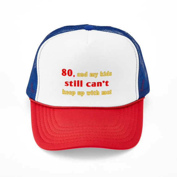 CafePress - Witty 80Th Birthday - Adjustable Unisex Printed Trucker Hat with Mesh Back