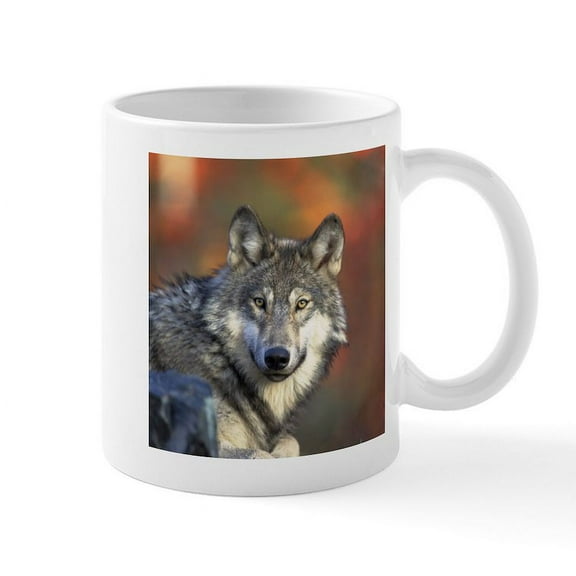 CafePress - Wolf 022 Mugs - 11 oz Ceramic Mug - Novelty Coffee Tea Cup