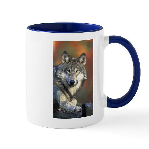 CafePress - Wolf 024 Mugs - 11 oz Ceramic Mug - Novelty Coffee Tea Cup