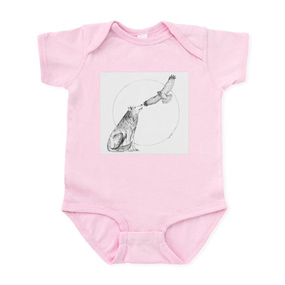 CafePress - Wolf And Hawk Infant Bodysuit - Baby Light Bodysuit, Size Newborn - 24 Months