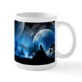 thumbnail image 1 of CafePress - Wolf At Midnight Mug - 11 oz Ceramic Mug - Novelty Coffee Tea Cup, 1 of 6