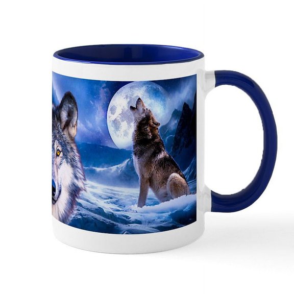CafePress - Wolf Decor - 11 oz Ceramic Mug - Novelty Coffee Tea Cup