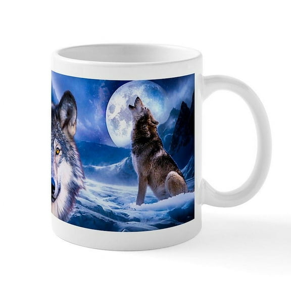 CafePress - Wolf Decor - 11 oz Ceramic Mug - Novelty Coffee Tea Cup