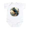 thumbnail image 1 of CafePress - Wolf Howling At The Full Moon Portrait Body Suit - Baby Light Bodysuit, Size Newborn - 24 Months, 1 of 4