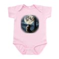 thumbnail image 1 of CafePress - Wolf Howling At The Full Moon Portrait Body Suit - Baby Light Bodysuit, Size Newborn - 24 Months, 1 of 4