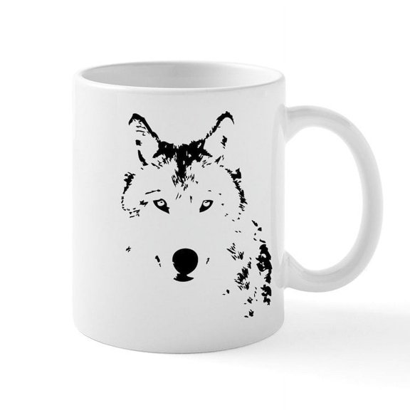 CafePress - Wolf Mug - 11 oz Ceramic Mug - Novelty Coffee Tea Cup