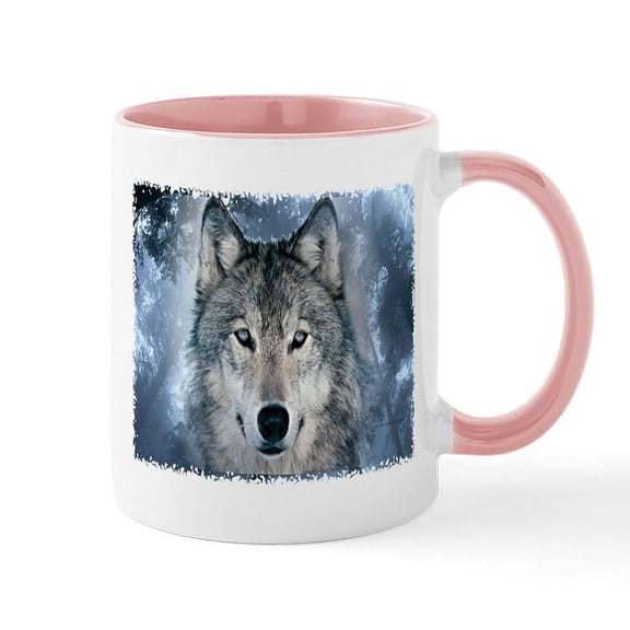 CafePress - Wolf Mug - 11 oz Ceramic Mug - Novelty Coffee Tea Cup