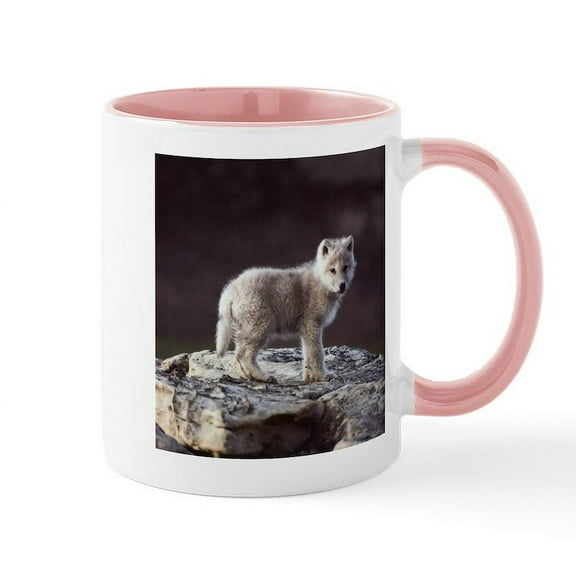 CafePress - Wolf Pup Mug - 11 oz Ceramic Mug - Novelty Coffee Tea Cup