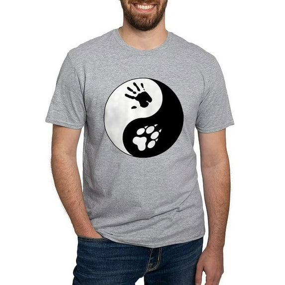 CafePress - Wolf Therian Ying Yang Fitted T Shirt - Fitted T-Shirt, Vintage Fit Soft Cotton Tee