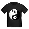 thumbnail image 1 of CafePress - Wolf Therian Ying Yang Kids Dark T Shirt - Dark T-Shirt Kids XS-XL, 1 of 4