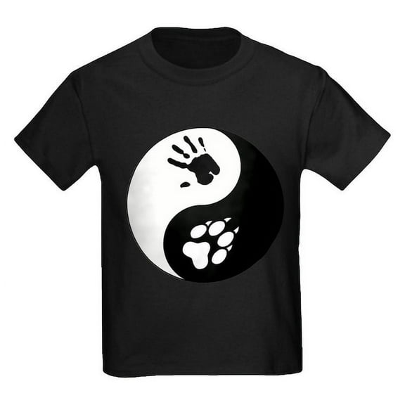 CafePress - Wolf Therian Ying Yang Kids Dark T Shirt - Dark T-Shirt Kids XS-XL