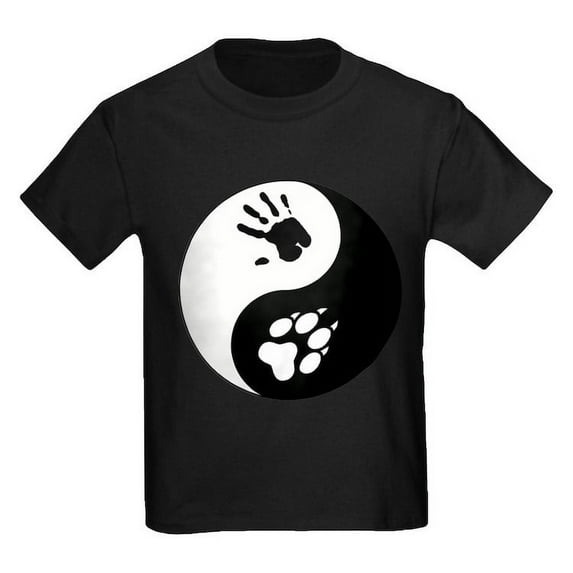 CafePress - Wolf Therian Ying Yang Kids Dark T Shirt - Dark T-Shirt Kids XS-XL