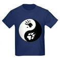 thumbnail image 1 of CafePress - Wolf Therian Ying Yang Kids Dark T Shirt - Dark T-Shirt Kids XS-XL, 1 of 4