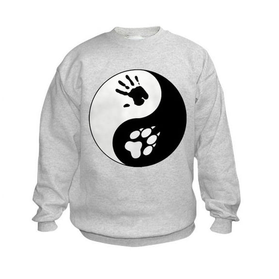 CafePress - Wolf Therian Ying Yang Kids Sweatshirt - Kids Sweatshirt, Youth Crew Neck Sweatshirt