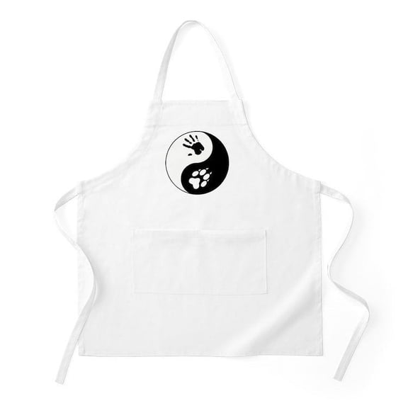 CafePress - Wolf Therian Ying Yang - Kitchen Apron with Pockets, Grilling Apron, Baking Apron