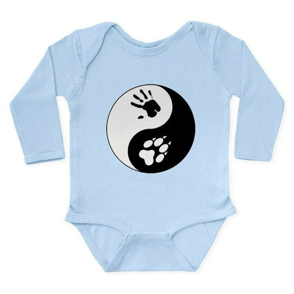 CafePress - Wolf Therian Ying Yang Long Sleeve Infant Bodysuit - Long Sleeve Cotton Baby Bodysuit