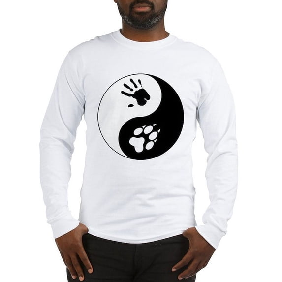 CafePress - Wolf Therian Ying Yang Long Sleeve T Shirt - Unisex Cotton Long Sleeve T-Shirt