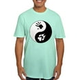 thumbnail image 1 of CafePress - Wolf Therian Ying Yang Men's Fitted T Shirt (Dark) - Men's Fitted T-Shirt, 1 of 4