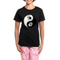 thumbnail image 1 of CafePress - Wolf Therian Ying Yang Women's Dark Pajamas - Women's Short Sleeve Print T-Shirt and Pants Dark Cotton Pajama Set, 1 of 7