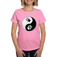 thumbnail image 1 of CafePress - Wolf Therian Ying Yang Women's Dark T Shirt - Women's Traditional Fit Dark T-Shirt, 1 of 4