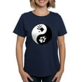 thumbnail image 1 of CafePress - Wolf Therian Ying Yang Women's Dark T Shirt - Women's Traditional Fit Dark T-Shirt, 1 of 4