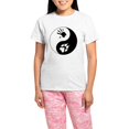 thumbnail image 1 of CafePress - Wolf Therian Ying Yang Women's Light Pajamas - Women's Short Sleeve Print T-Shirt and Pants Light Cotton Pajama Set, 1 of 7