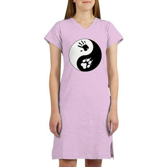 CafePress - Wolf Therian Ying Yang - Women's Nightshirt