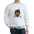 thumbnail image 1 of CafePress - Wolf Totem Animal Guide Watercolor Natu Sweatshirt - Crew Neck Sweatshirt, 1 of 4