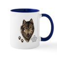 thumbnail image 1 of CafePress - Wolf Totem Animal Guide Watercolor Nature Art 11 O - 11 oz Ceramic Mug - Novelty Coffee Tea Cup, 1 of 4