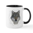 thumbnail image 1 of CafePress - Wolf With Saxon Motif - 11 oz Ceramic Mug - Novelty Coffee Tea Cup, 1 of 4