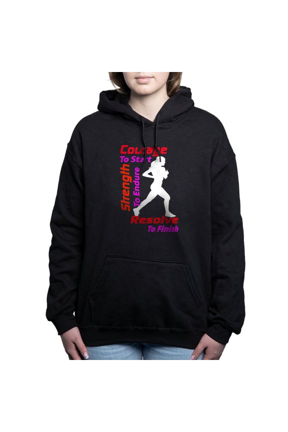 - Woman Runner - Pullover Hoodie, Classic & Comfortable Hooded Sweatshirt