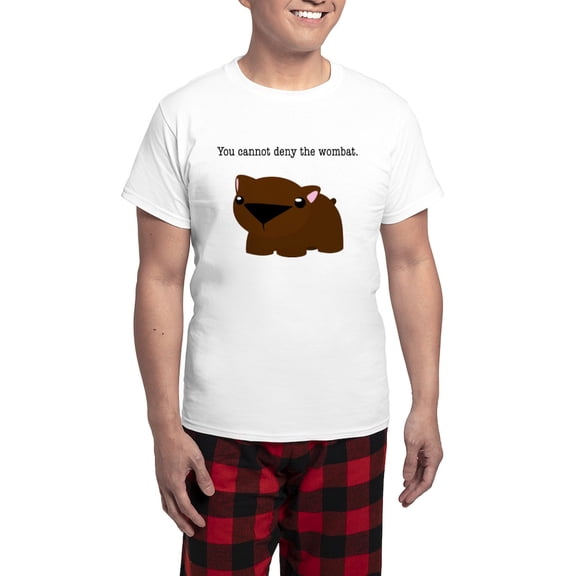 CafePress - Wombat Men's Light Pajamas - Men's Light Loose Fit Cotton Pajama Set