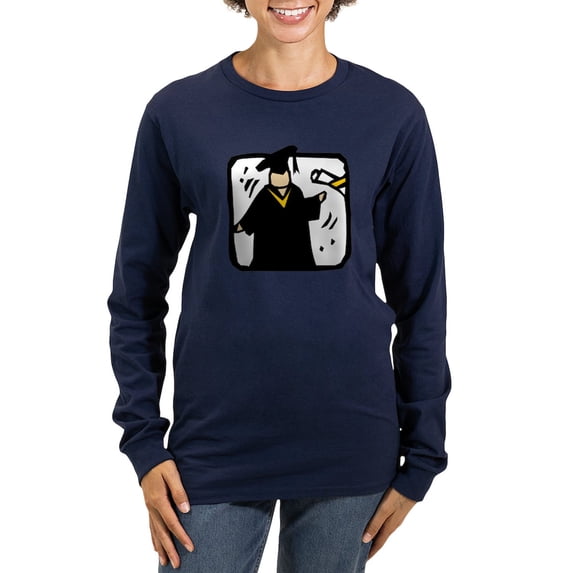CafePress - Women's Long Sleeve Dark T Shirt - Women's Long Sleeve Graphic Tee Casual Fit
