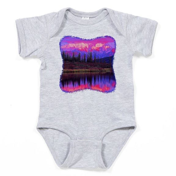 CafePress - Wonder Lake At Sunset - Cute Infant Bodysuit Baby Romper - Size Newborn - 24 Months