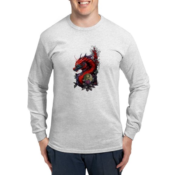 CafePress - Wonderful Chinese Dragon Long Sleeve T Shirt - Unisex Cotton Long Sleeve T-Shirt