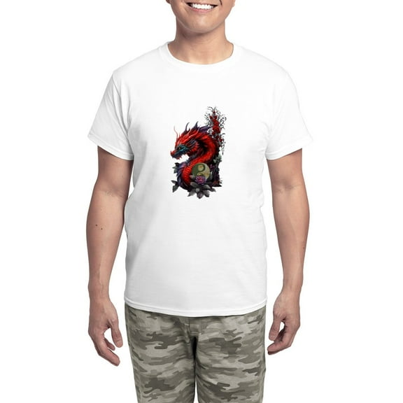 CafePress - Wonderful Chinese Dragon Pajamas - Men's Light Loose Fit Cotton Pajama Set