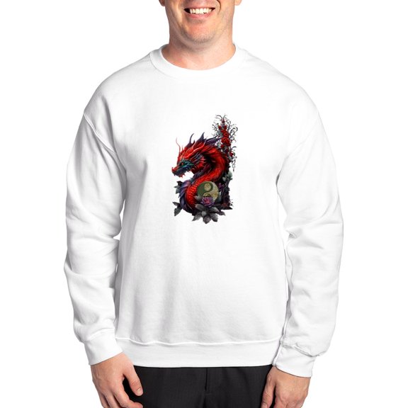 CafePress - Wonderful Chinese Dragon Sweatshirt - Crew Neck Sweatshirt