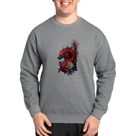 CafePress - Wonderful Chinese Dragon Sweatshirt - Crew Neck Sweatshirt