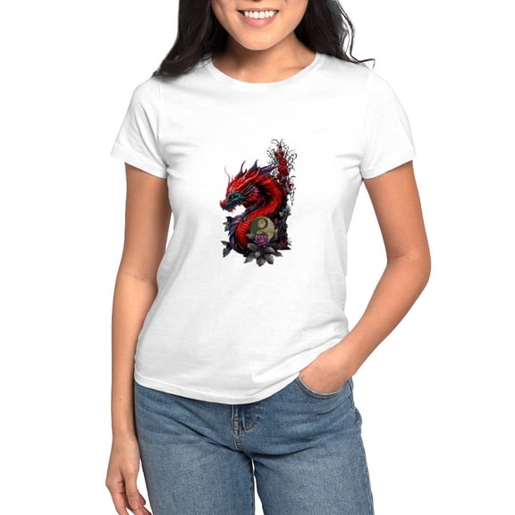 CafePress - Wonderful Chinese Dragon T Shirt - Women's Classic T-Shirt