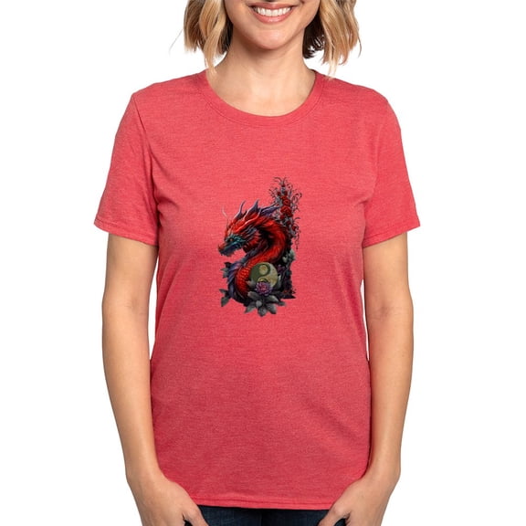 CafePress - Wonderful Chinese Dragon T Shirt - Womens Tri-blend T-Shirt