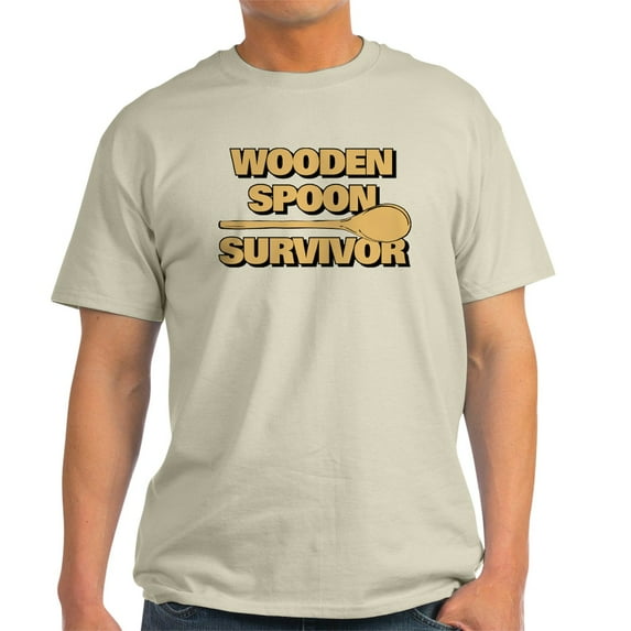 CafePress - Wooden Spoon Survivor Light T Shirt - Men's Classic Graphic T-Shirt